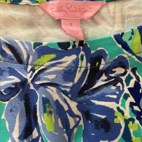 LILLY PULITZER shift dress, loose fit size small, half sleeves & double ruffle - Picture 5 of 7